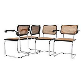 Set of 4 B32 Style Dining Chairs by Marcel Breuer