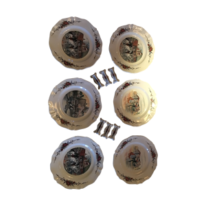 Ensemble de 6 assiettes plates