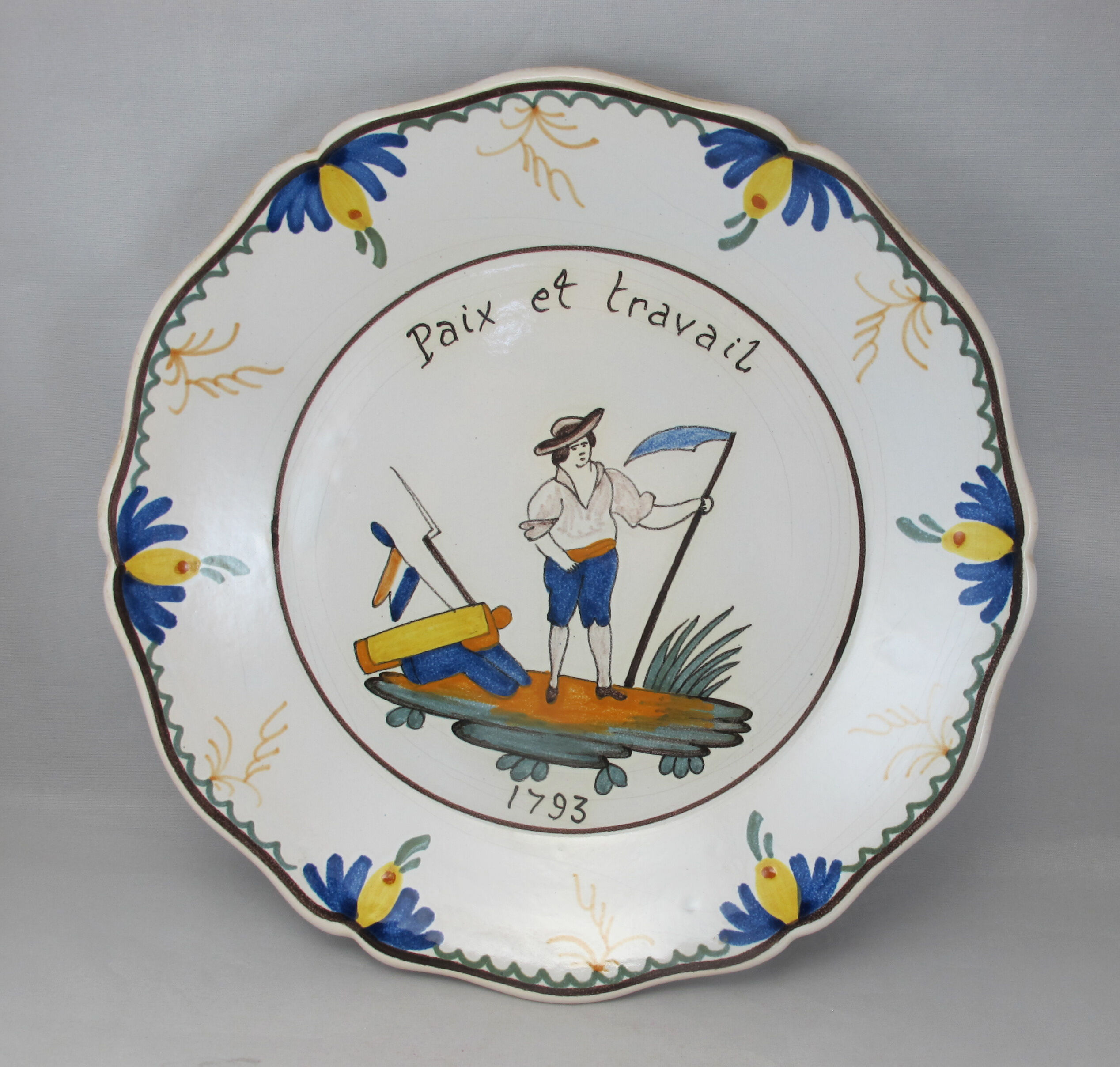 Earthenware plate nevers n°2
