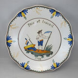 Earthenware plate nevers n°2