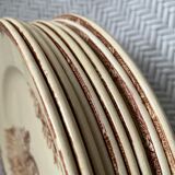 Flat plates iron earth hunting scene vieillard