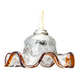 Glass pendant light, vintage, 1960