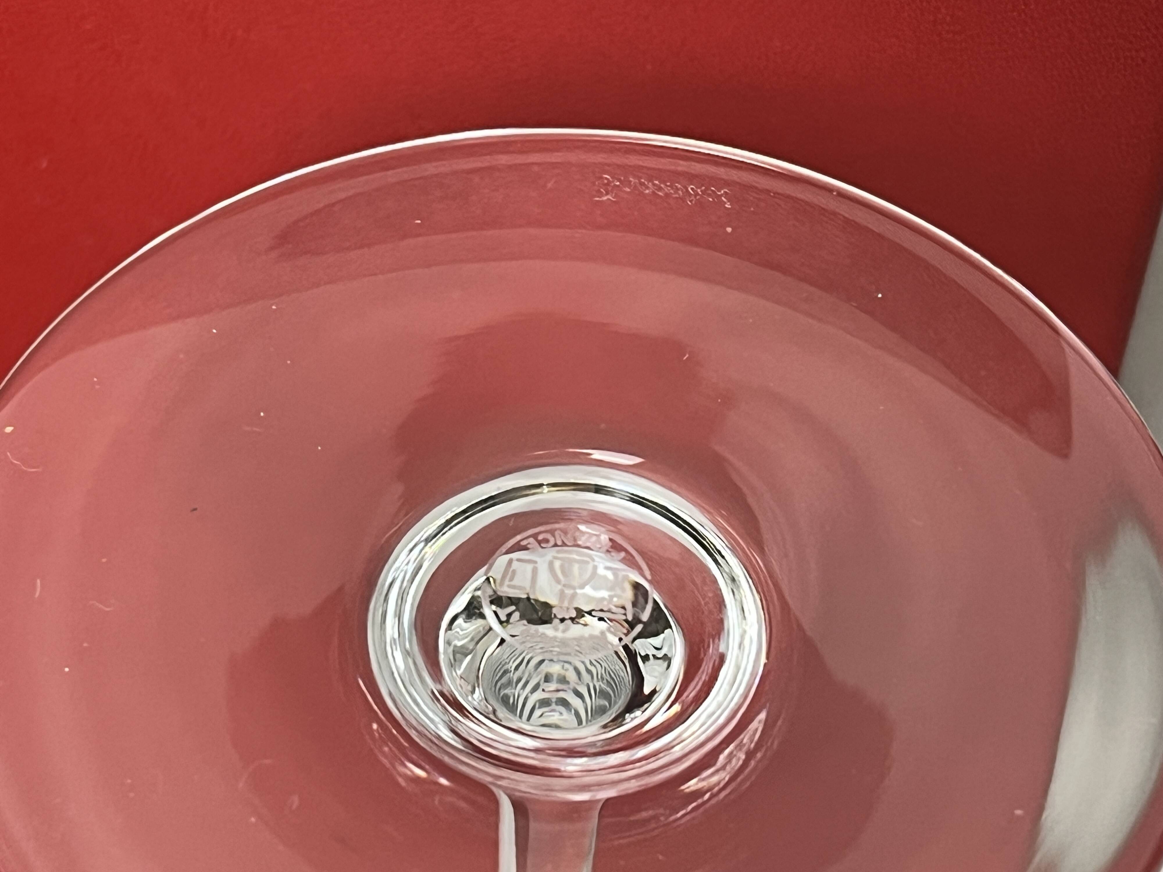 Baccarat, two Dom Pérignon crystal champagne flutes