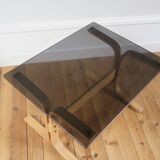 Vintage Scandinavian glass coffee table 1960 Ingmar Relling