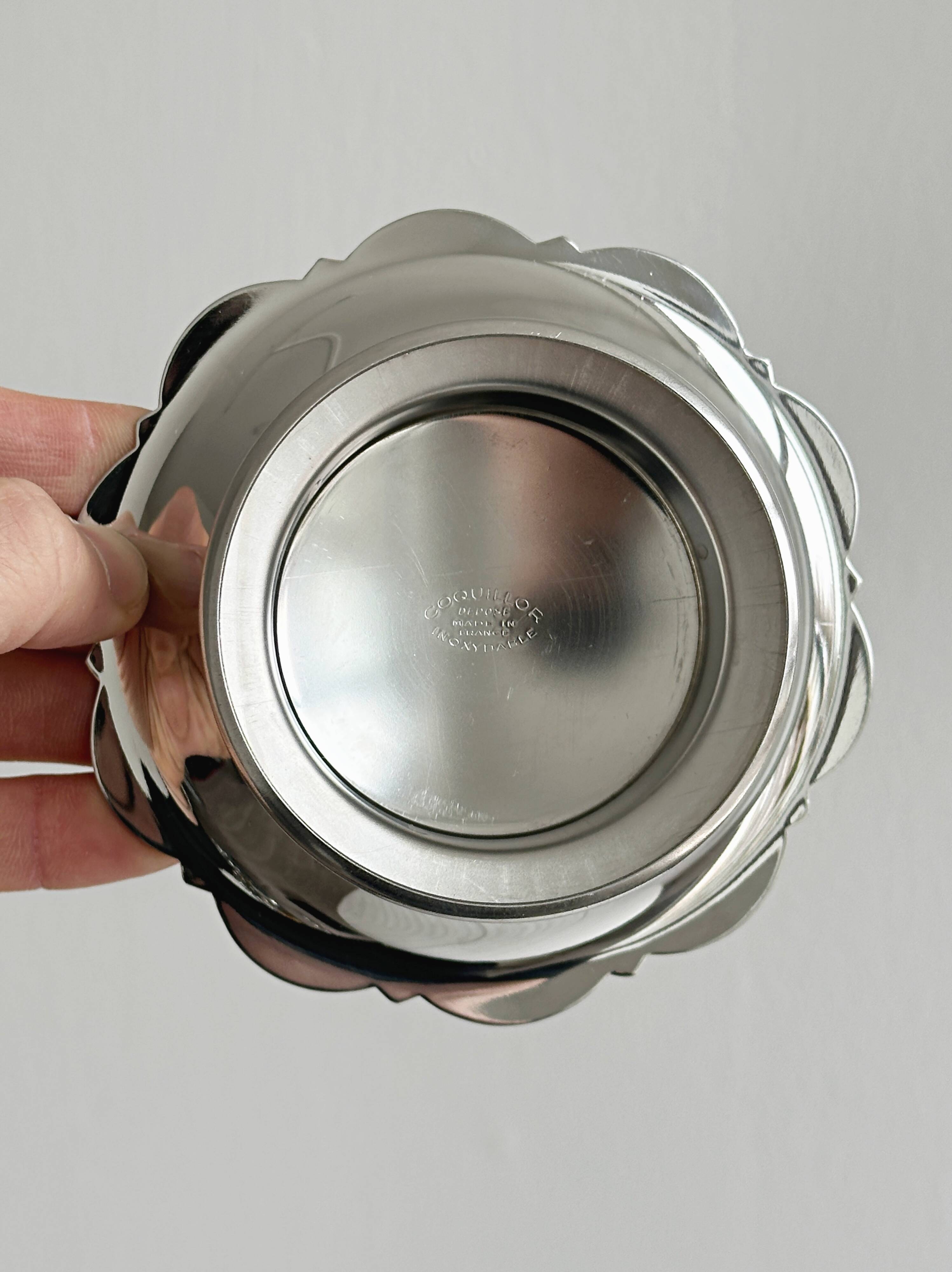 Silver-plated metal butter dish Coquillor