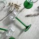 6 elegant green green white wine glasses from Alsace, brand Luminarc Verrerie D'Arques design
