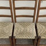 Two-tone straw chairs 1950