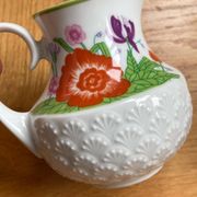 Sugar bowl and milk jug with flowers Hutschenreuther