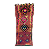 Tapis Marocain Boujad coloré - 90 x 246 cm