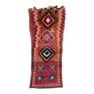 Tapis Marocain Boujad coloré - 90 x 246 cm