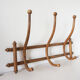Old curved wooden coat rack