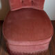 Fauteuil crapaud vieux rose