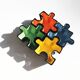 Ensemble de vide poches puzzle en céramique. Italie, années 80