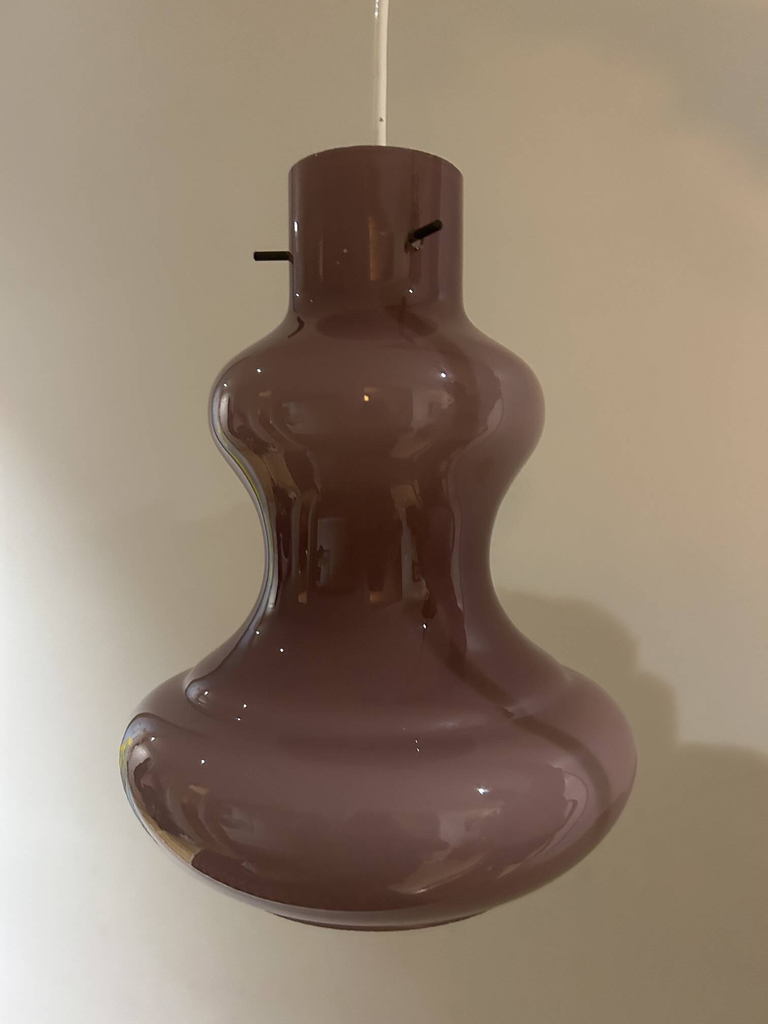 suspension en verre vintage 1970