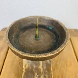 Brutalist bronze candle holder Strassacker Kunstguss Sussen