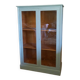 Green patina wooden display cabinet
