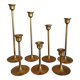 Scandinavian brass candle holders