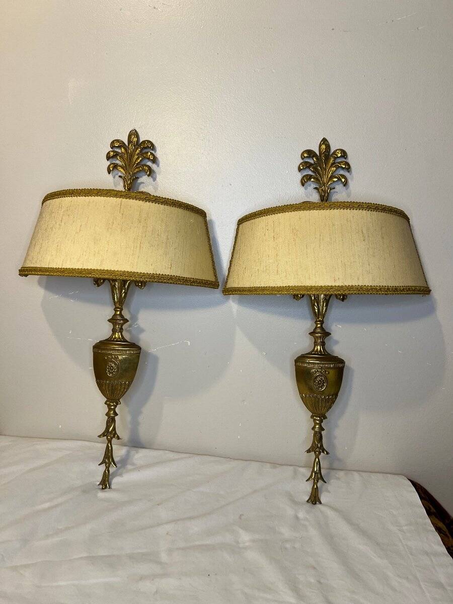 Large pair of wall sconces from the 20th century