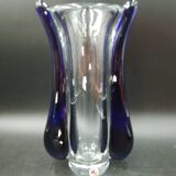 Imposing & massive crystal vase Jaroslav Svoboda Karlov Czech Republic art glass