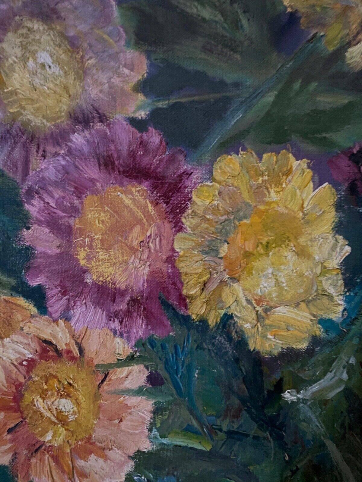 Oil on canvas still life with flowers by Ligo Bart 20th century