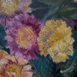 Oil on canvas still life with flowers by Ligo Bart 20th century