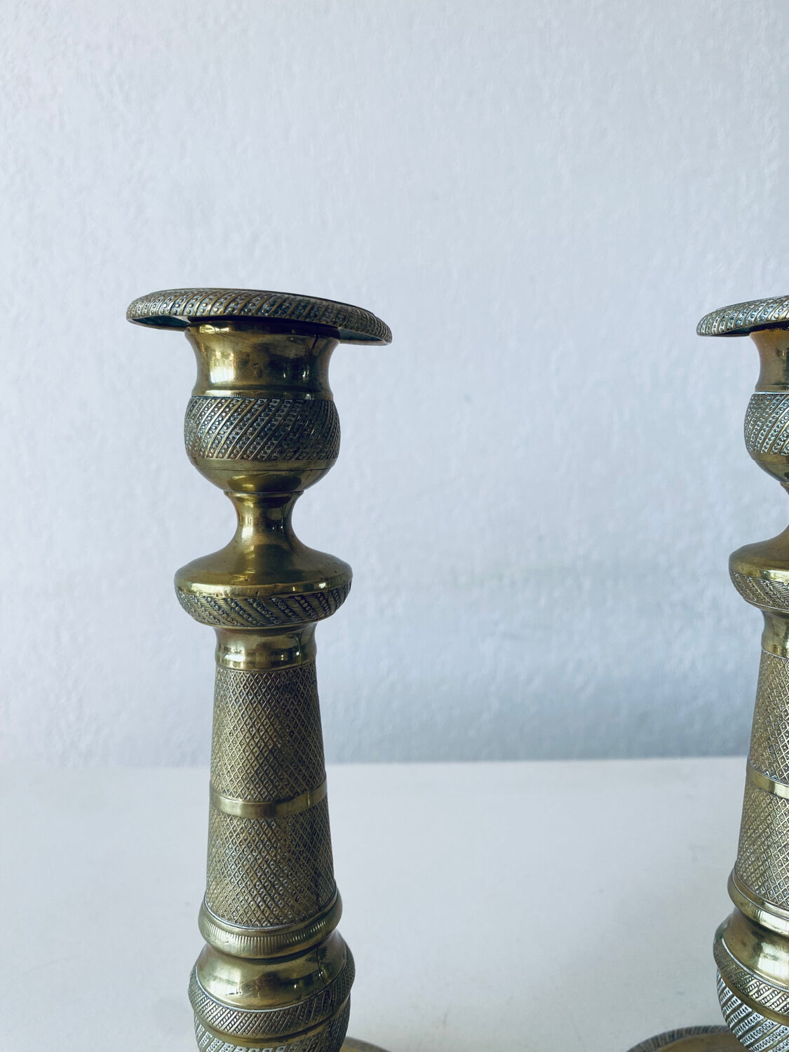 Pair of directoire candlesticks late eighteenth