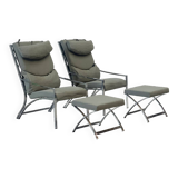 Elegant chrome lounge chairs