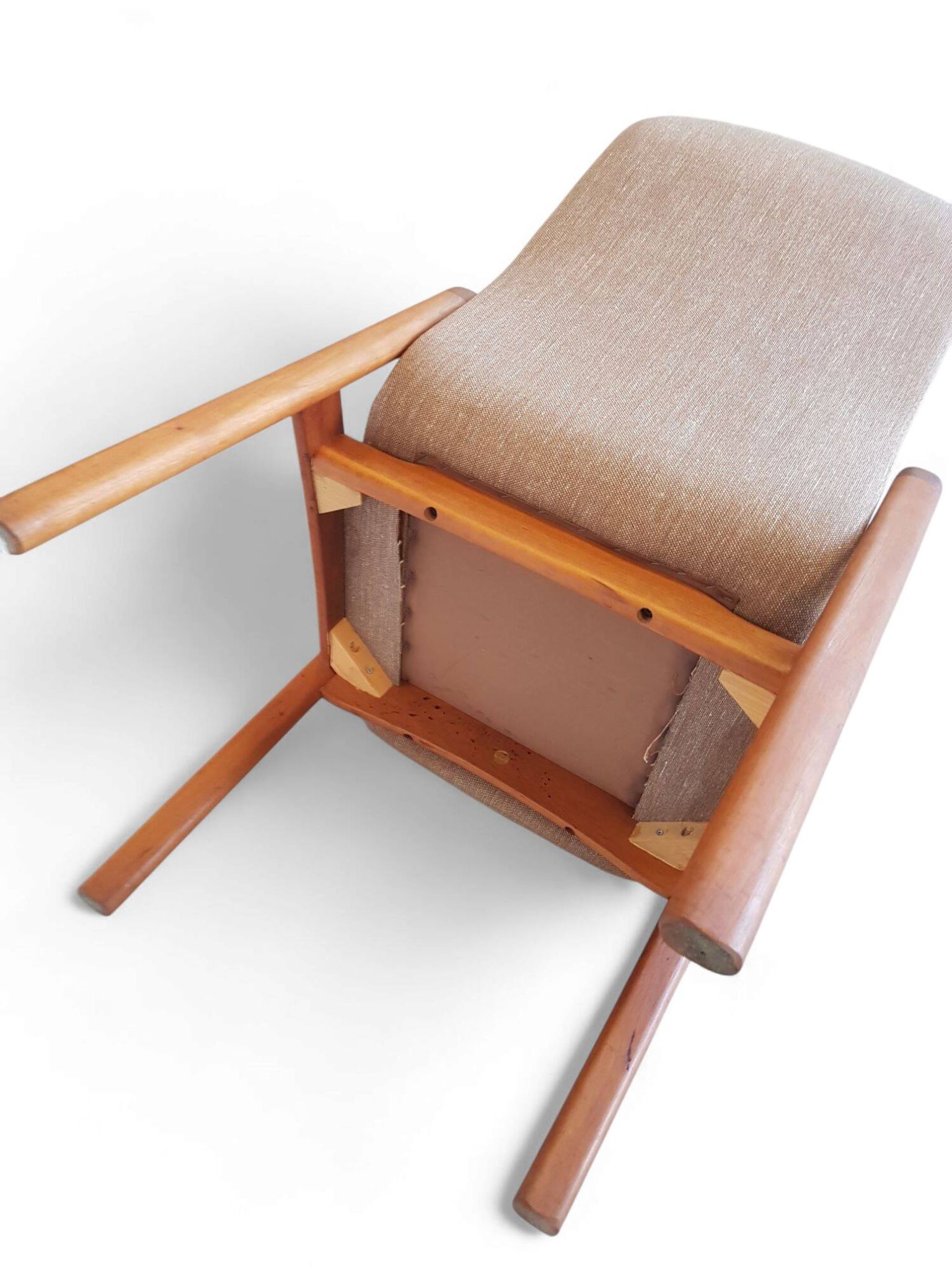 4 x Teak & Fabric Dining Chairs " STUKBAER " from Dyrlund Danmark 1960s
