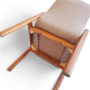4 x Teak & Fabric Dining Chairs " STUKBAER " from Dyrlund Danmark 1960s
