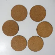 set of 6 vintage mother-of-pearl and brass coasters