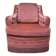 Fauteuil style crapaud en velours rose capitonné
