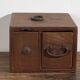 Antique Japanese box with wooden drawer – Meiji–Taishō period (c. 1890–1920)