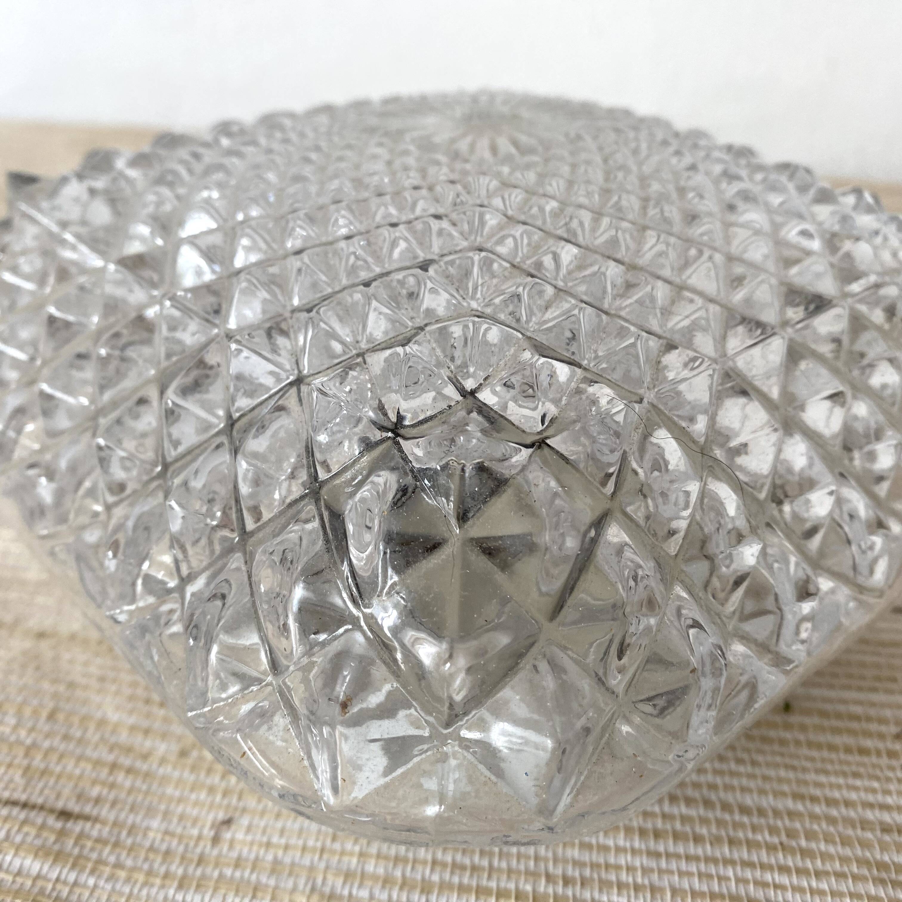 Vintage square and curved ceiling light.