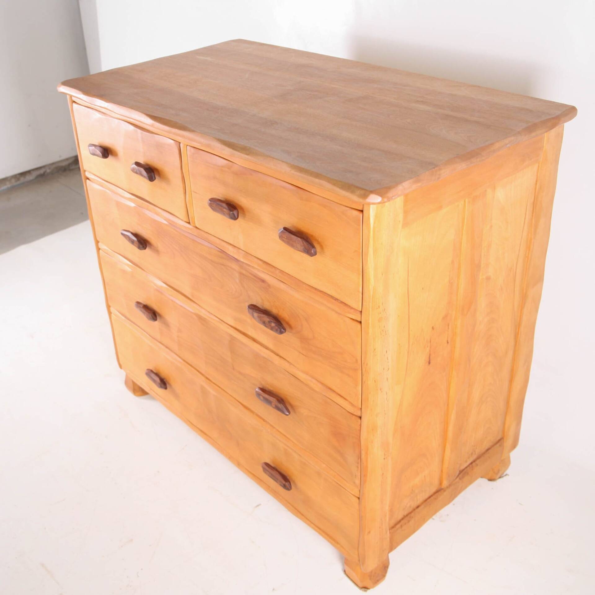 Elm "organic" chest of drawers