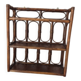 Wall shelf and rattan