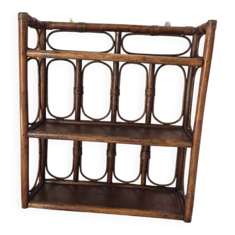 Wall shelf and rattan