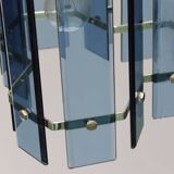 Suspended glass faceted