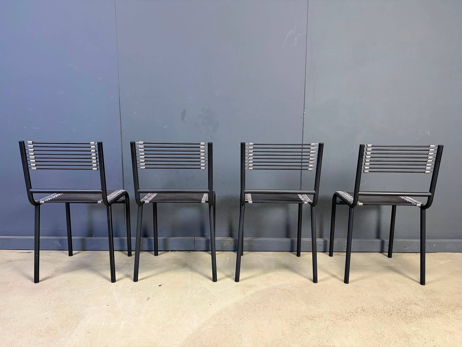 Set of 4 Sandow dining chairs by Rene Herbst, 1980s