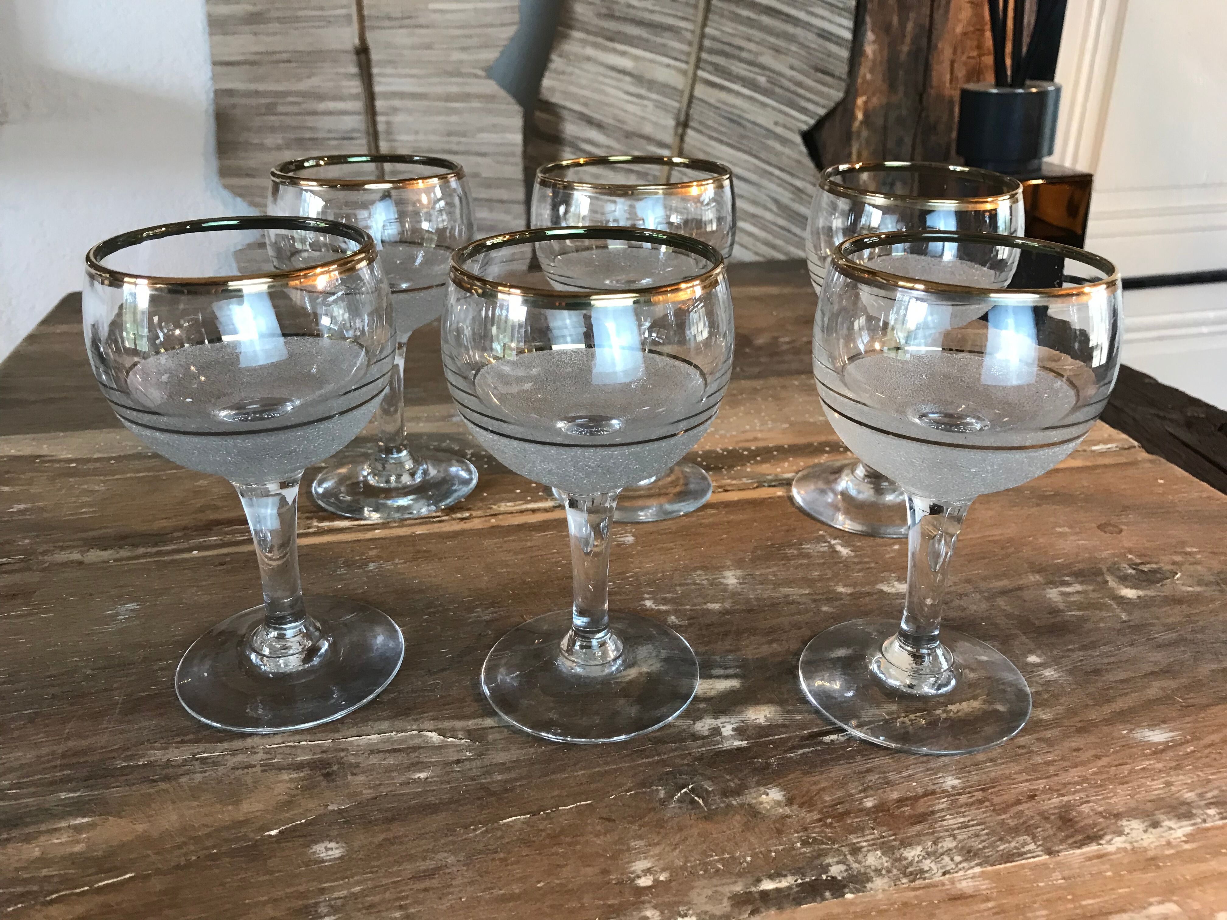 6 glasses balloon bistrot 40/50s