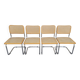 Series of 4 Marcel Breuer B32 chairs signed Italy - 1970s
