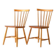 Pair of Scandinavian 1950s/60s beech and teak chairs Pinstol type