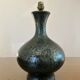 Lamp foot in gray ceramic speckled with green 50s 60s