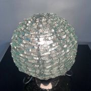Lampe vintage boule en morceaux de verre assemblés années 70