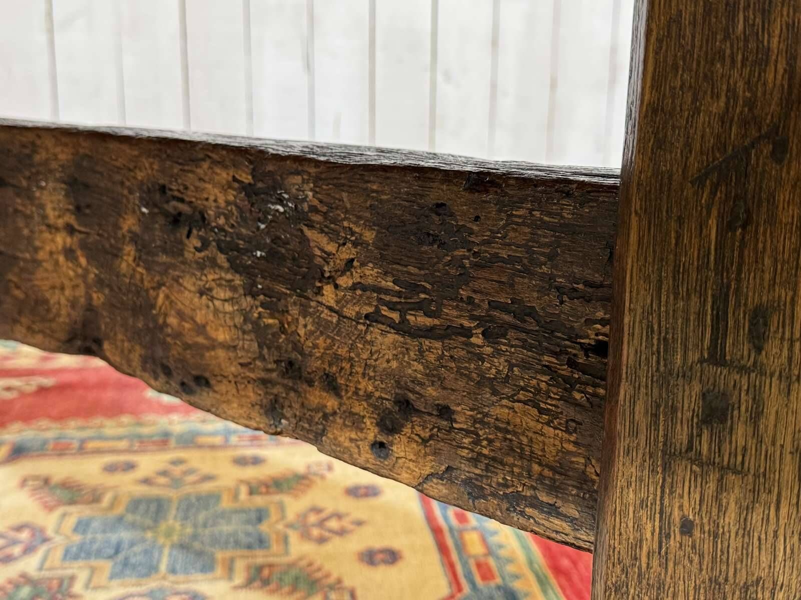 Table monastère anglaise en chêne XIXème