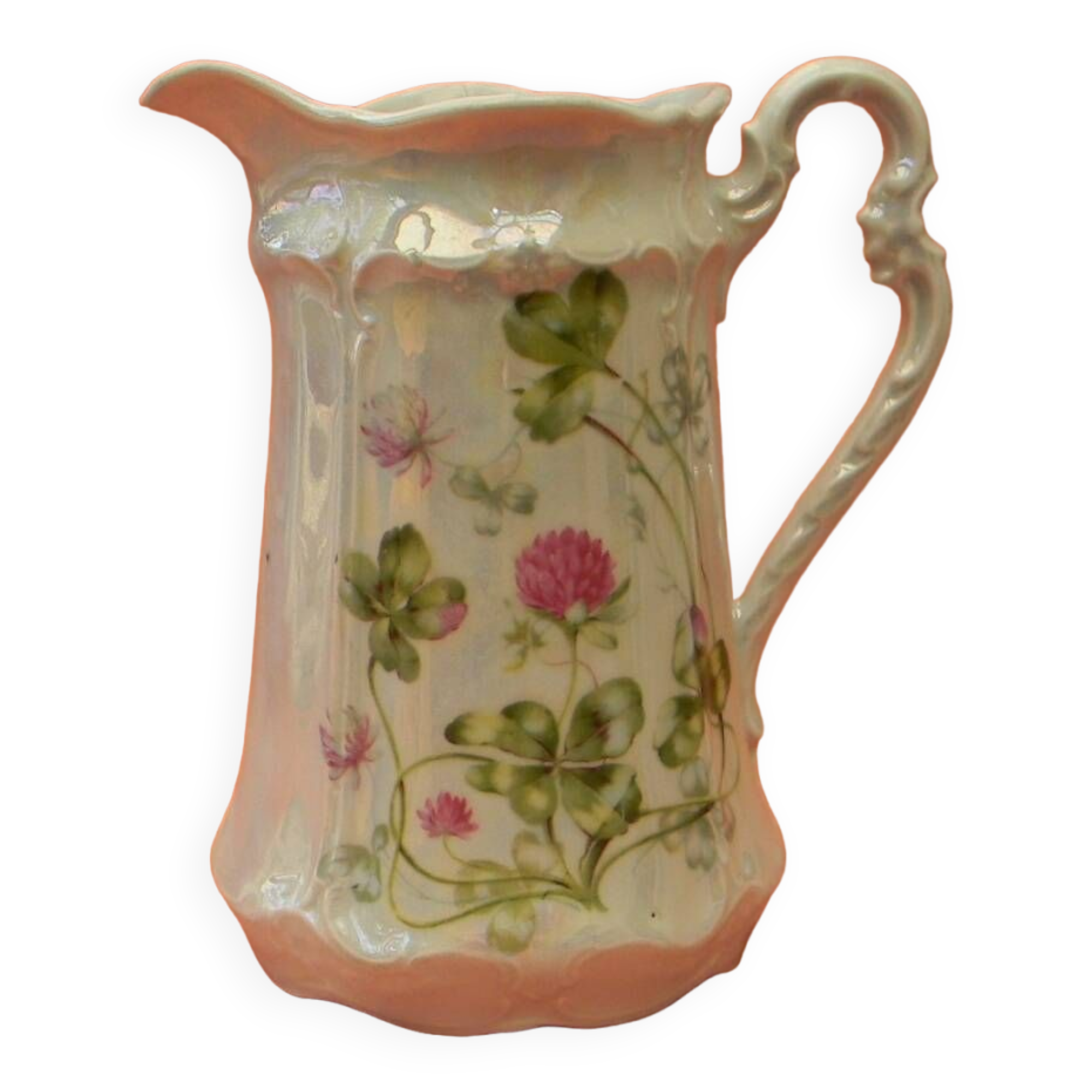 Art Nouveau pitcher in German porcelain.