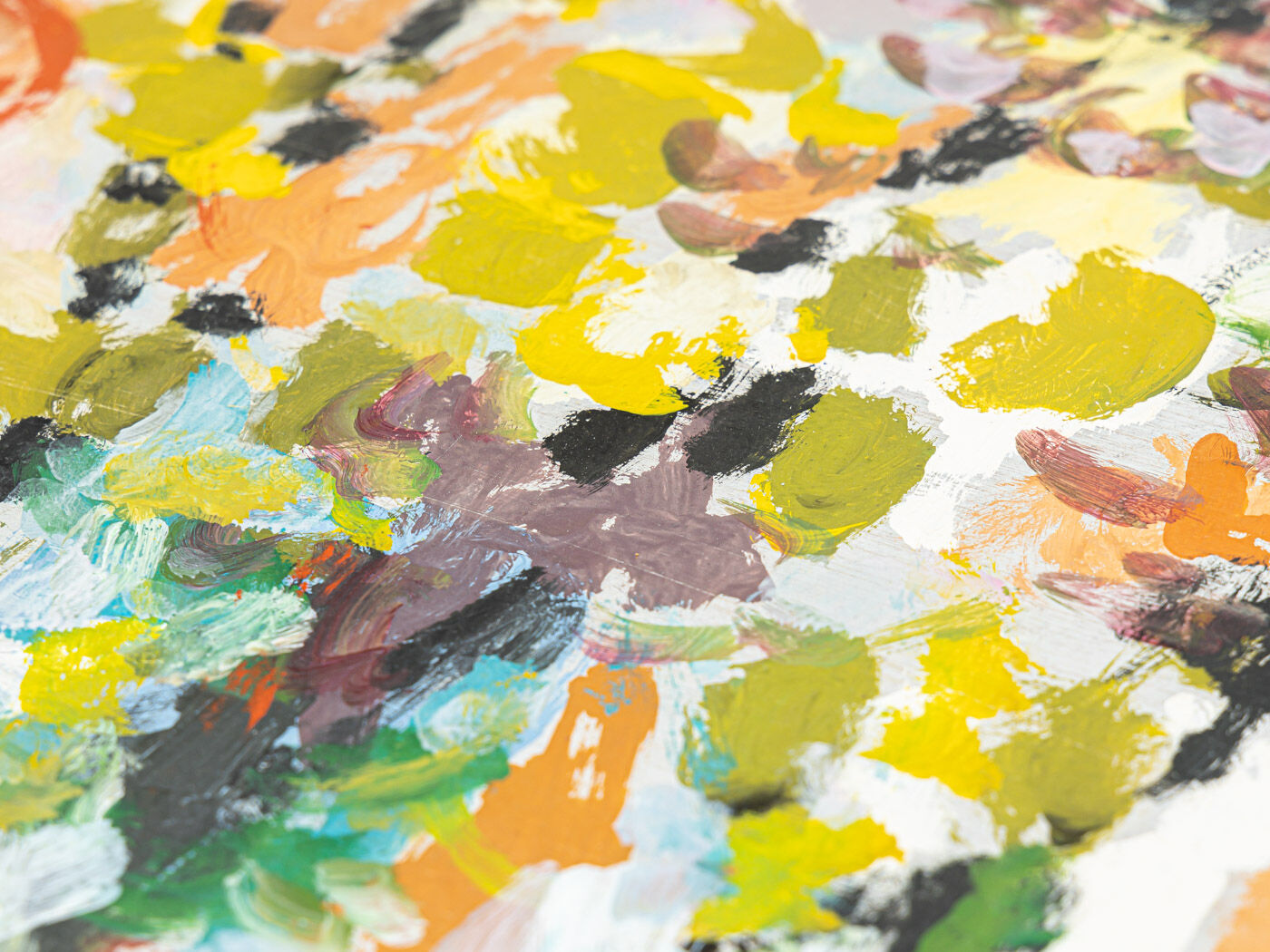 Fleurs de printemps, huile sur toile, 57 x 61 cm