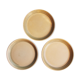Three dinner plates in sandstone Sarreguemines