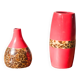 Pair of 1970s-80s Terracotta Vases with Inlaid Mosaic