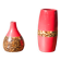 Pair of 1970s-80s Terracotta Vases with Inlaid Mosaic