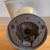 Suite of 3 wall lamps, vintage, white lacquered metal, lita 1970 france